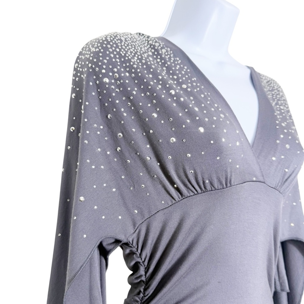 Boston Proper Rhinestone Ruched Tunic size XS - Picture 4 of 9